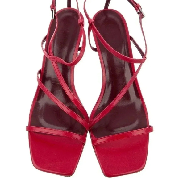 STAUD Kitten Heel Leather Sandals - Picture 3 of 4